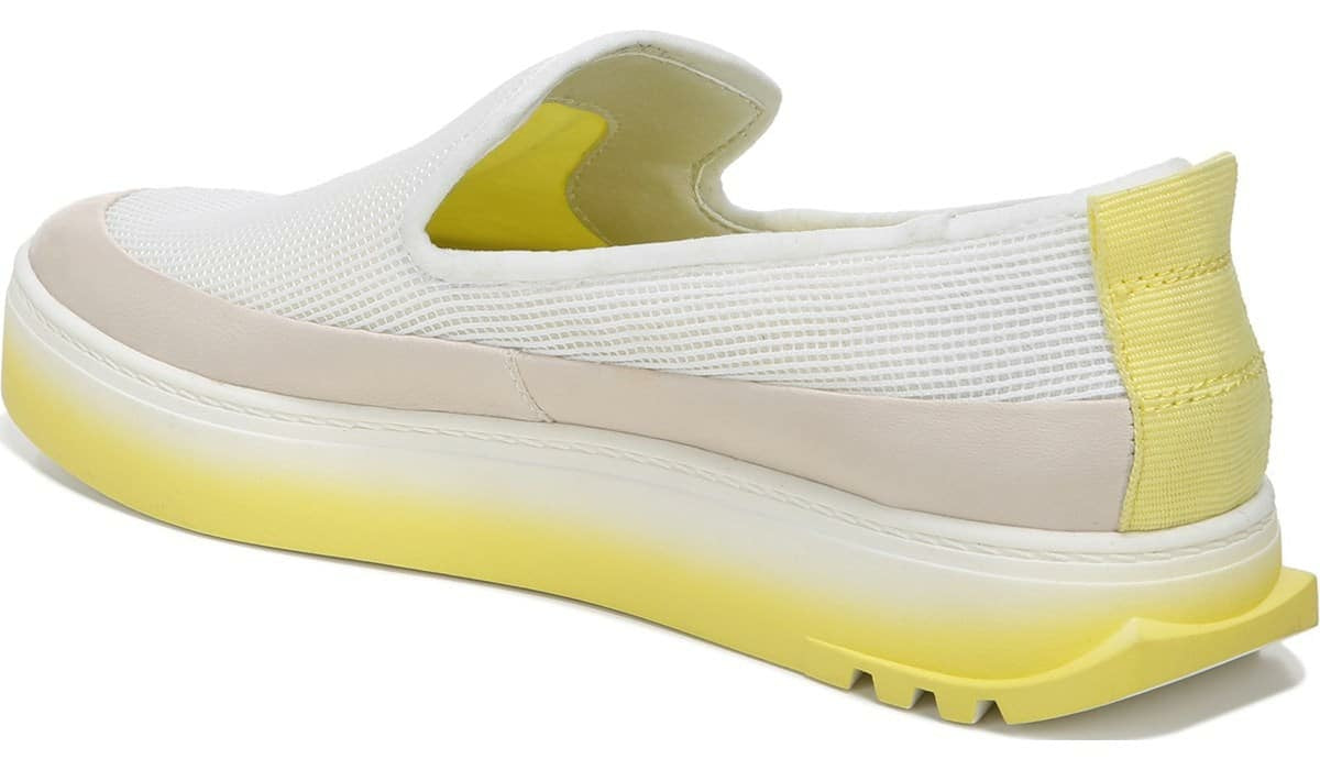 Franco Sarto Sarto Debra 2 Platform Slip On Sneaker White Fabric