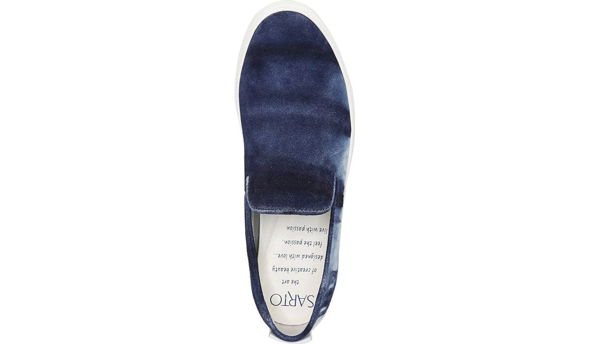 Franco Sarto Sarto Debra 3 Platform Slip On Sneaker Indigo Suede