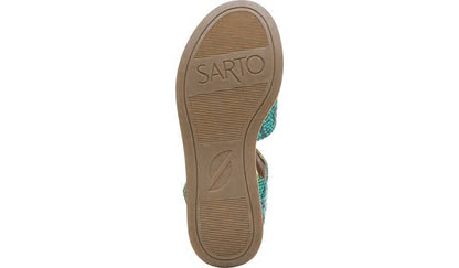 Franco Sarto Sarto Demi 3 Platform Wedge Sandal Aqua Multi Leather